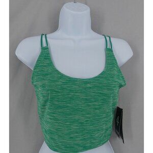 FourLaps Medium Sports Bra Poise Longline Emerald Space Dye NWT $54.